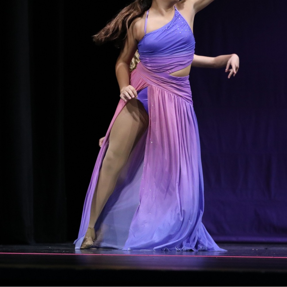 Two color dance costume